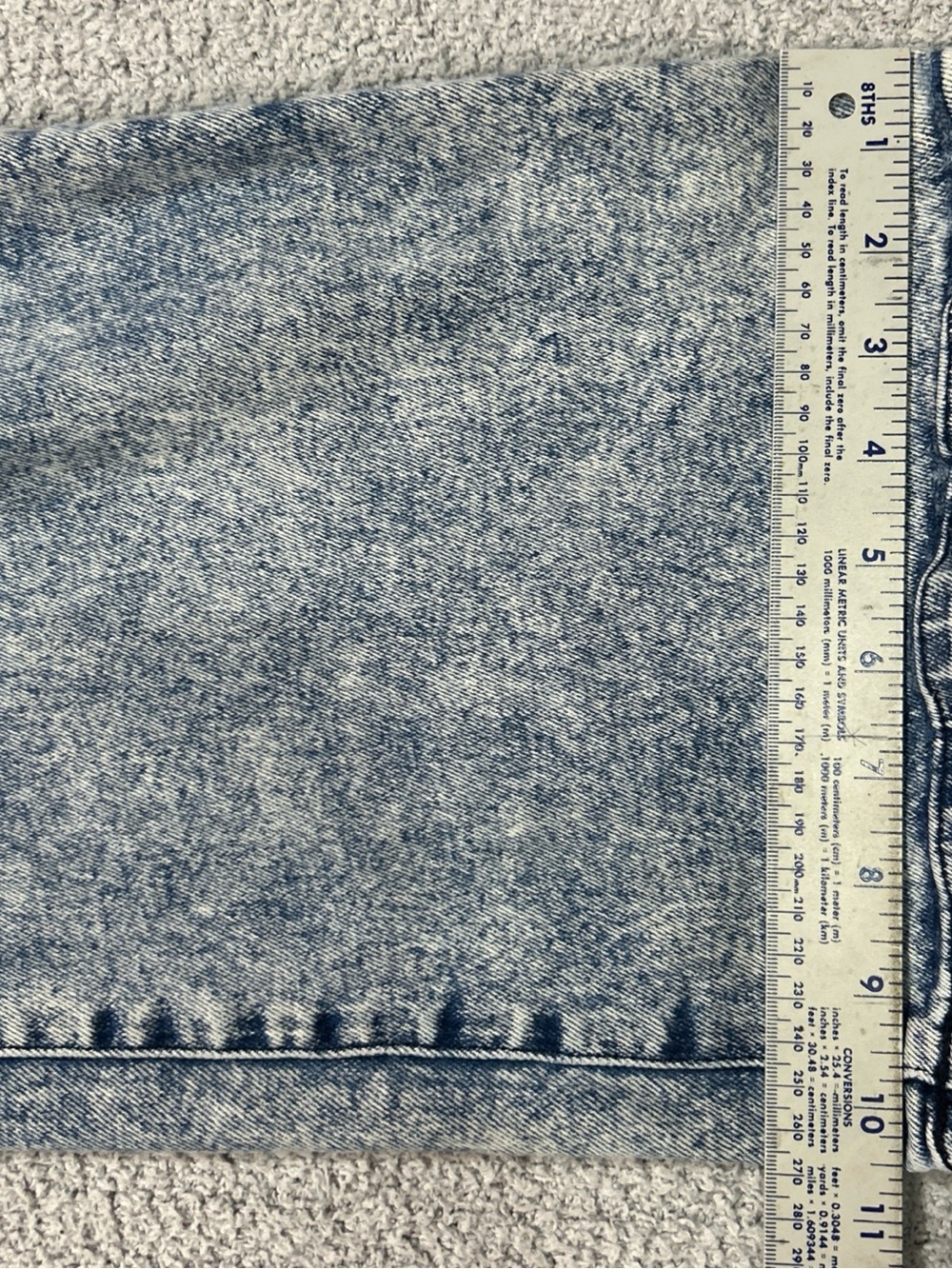 LEE High‎ Rise A Line Wide Leg Baggy Jeans 26 Stonewashed Y2K Retro EUC - Picture 10 of 10